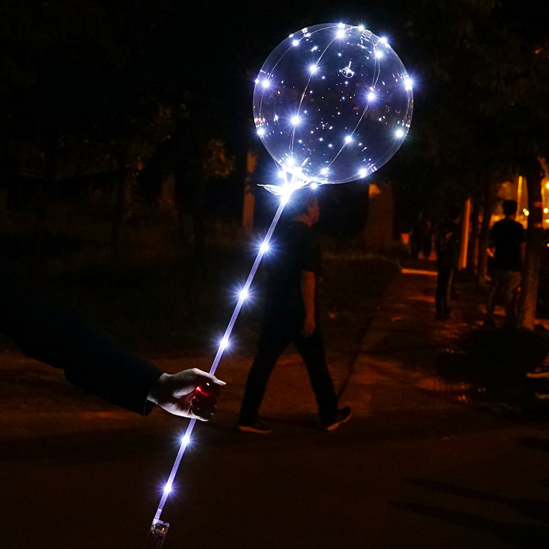 New Online Red Balloon 20-Inch round Bounce Ball Luminous Balloon Portable Flash LED Luminous Ball Factory Wholesale