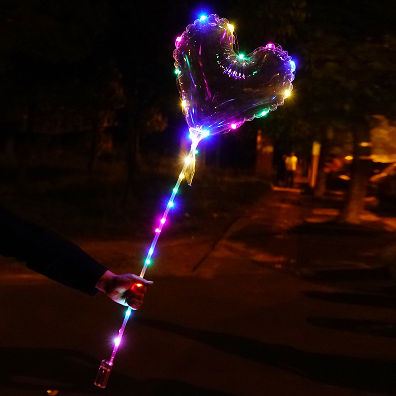 New Online Red Balloon 20-Inch round Bounce Ball Luminous Balloon Portable Flash LED Luminous Ball Factory Wholesale