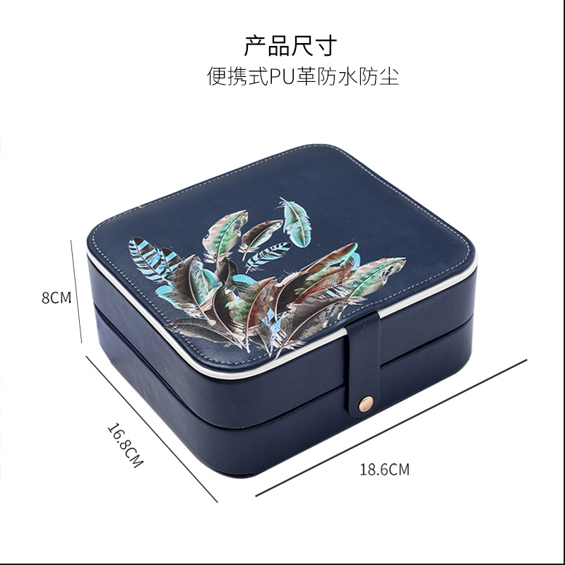 One Product Dropshipping Double-Layer Jewelry Box Women&#039;s European-Style Jewelry Storage Box Earrings Wedding and Birthday Gift Ring Box