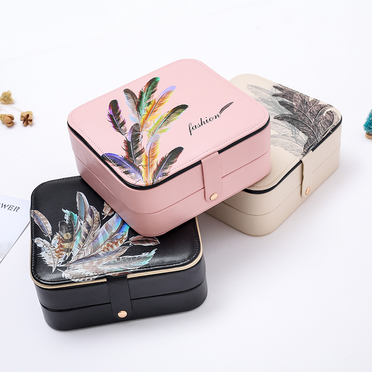 One Product Dropshipping Double-Layer Jewelry Box Women&#039;s European-Style Jewelry Storage Box Earrings Wedding and Birthday Gift Ring Box