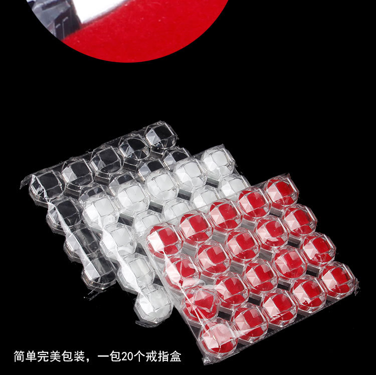Ring Box Creative Foreign Trade Gift Transparent Plastic Octagonal Stud Earrings Jewelry Jewelry Display Jewelry Packaging Box Ring Box Creative Foreign Trade Gift Transparent Plastic Octagonal Stud Earrings Jewelry Jewelry Display Jewelry Packaging Box