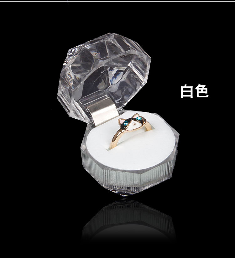 Ring Box Creative Foreign Trade Gift Transparent Plastic Octagonal Stud Earrings Jewelry Jewelry Display Jewelry Packaging Box Ring Box Creative Foreign Trade Gift Transparent Plastic Octagonal Stud Earrings Jewelry Jewelry Display Jewelry Packaging Box