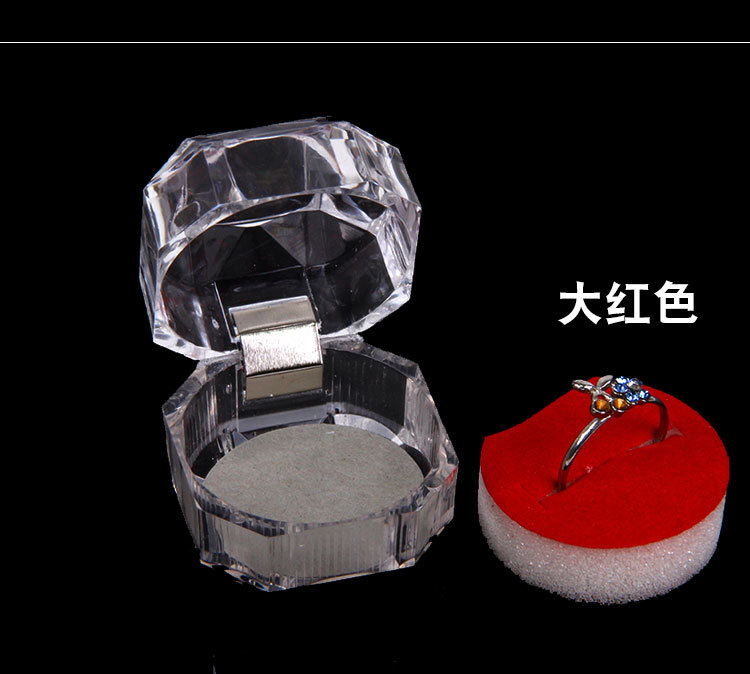 Ring Box Creative Foreign Trade Gift Transparent Plastic Octagonal Stud Earrings Jewelry Jewelry Display Jewelry Packaging Box Ring Box Creative Foreign Trade Gift Transparent Plastic Octagonal Stud Earrings Jewelry Jewelry Display Jewelry Packaging Box