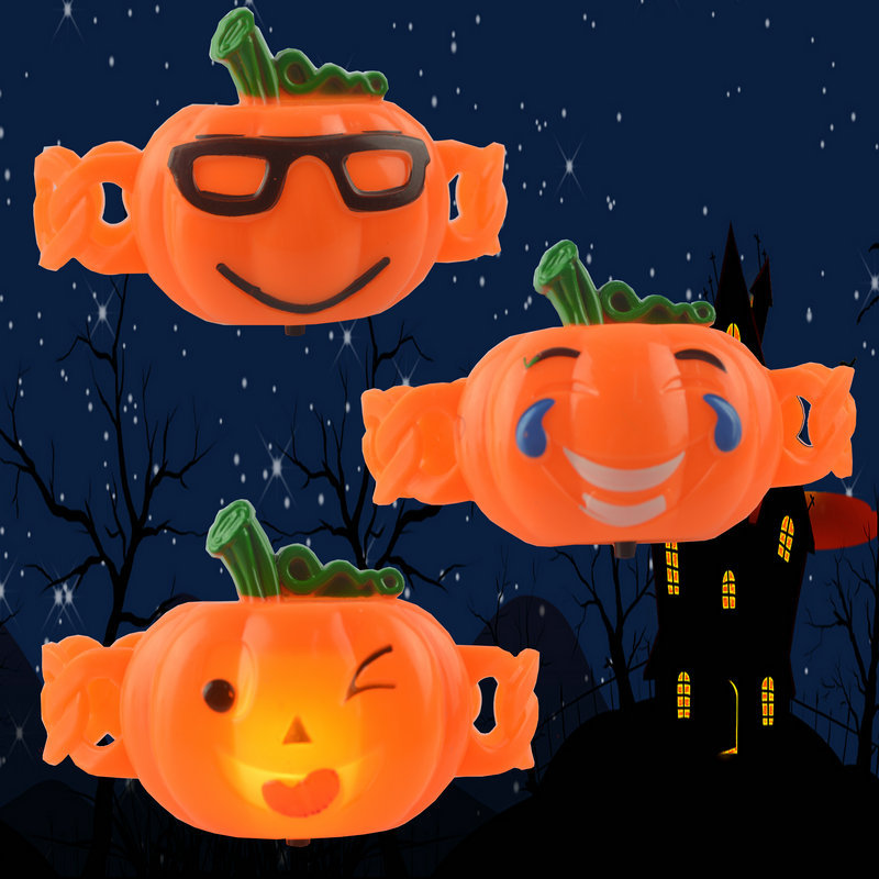 Halloween Luminous Bracelet Children&#039;s Flash Wrist Strap Toy Pumpkin Lamp Ghost Festival Kindergarten Gifts Luminous Toy
