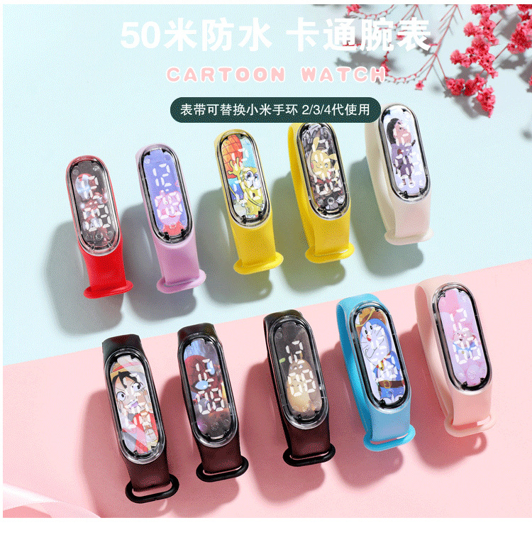 Cartoon Cartoon Luminous Bracelet & Watch Men & Women Trendy Touch Primary and Secondary School Children Sports Waterproof LED Watch Cartoon Cartoon Luminous Bracelet & Watch Men & Women Trendy Touch Primary and Secondary School Children Sports Waterproof LED Watch