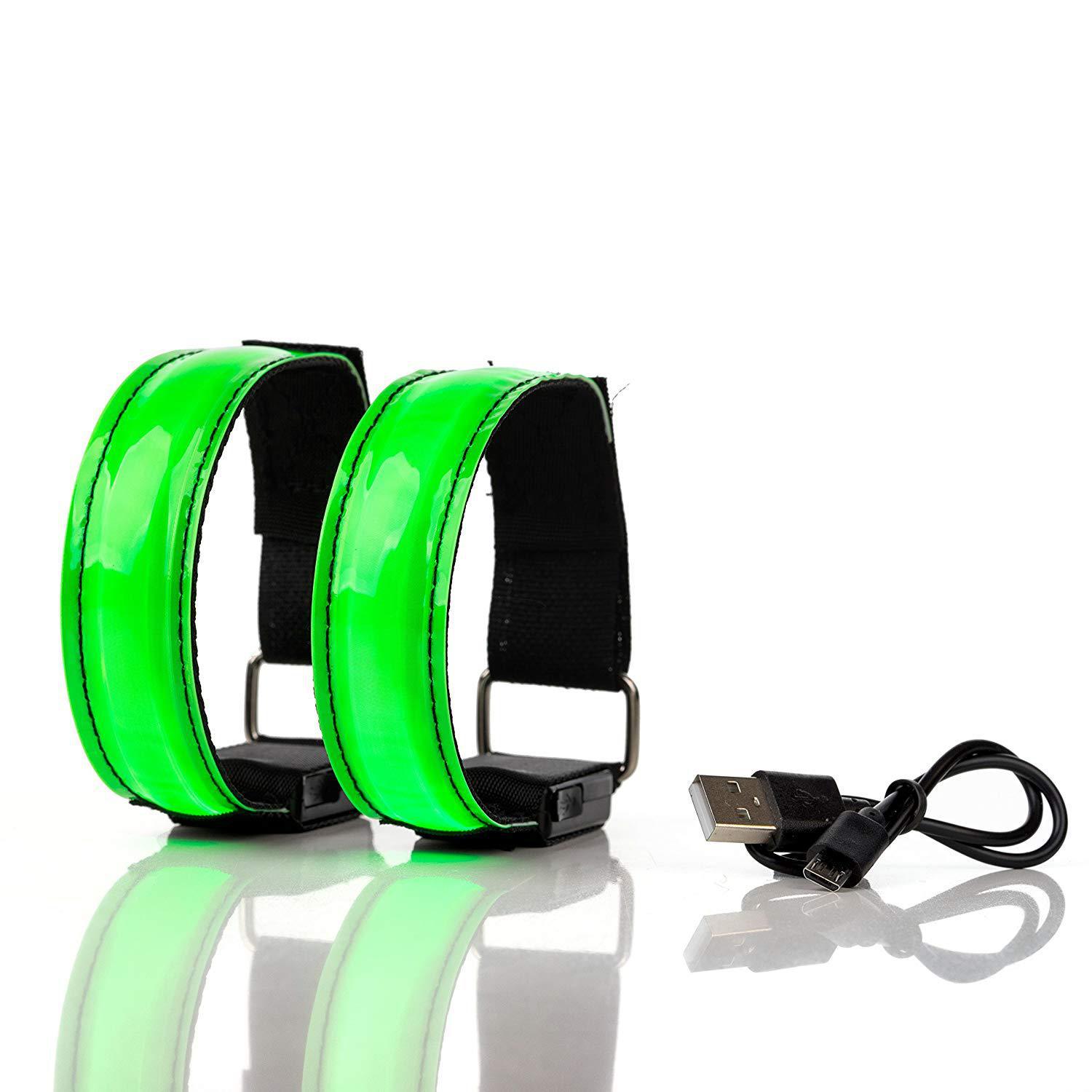 Charging LED Luminous Arm Band Led Reflective Bracelet Luminous Amazon/Outdoor Sports Cross-Border Products with Night Running