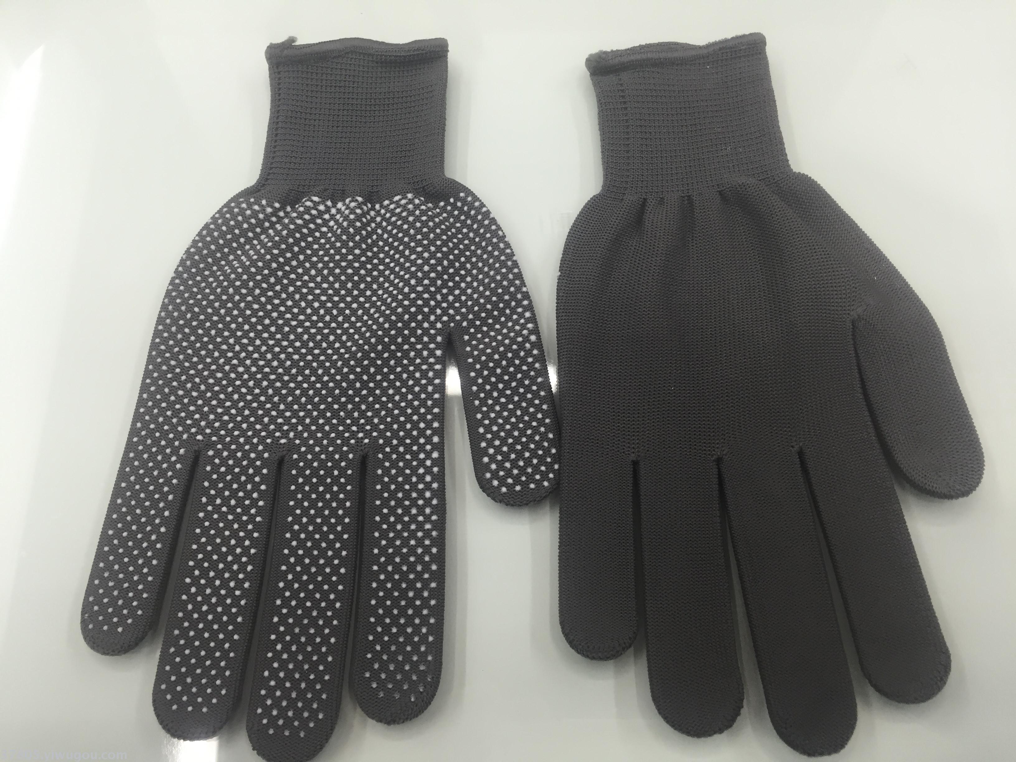 Hengjia 13-needle NYLON rubber gloves Non-slip gardening gloves colorful beads gloves outdoor sports gloves