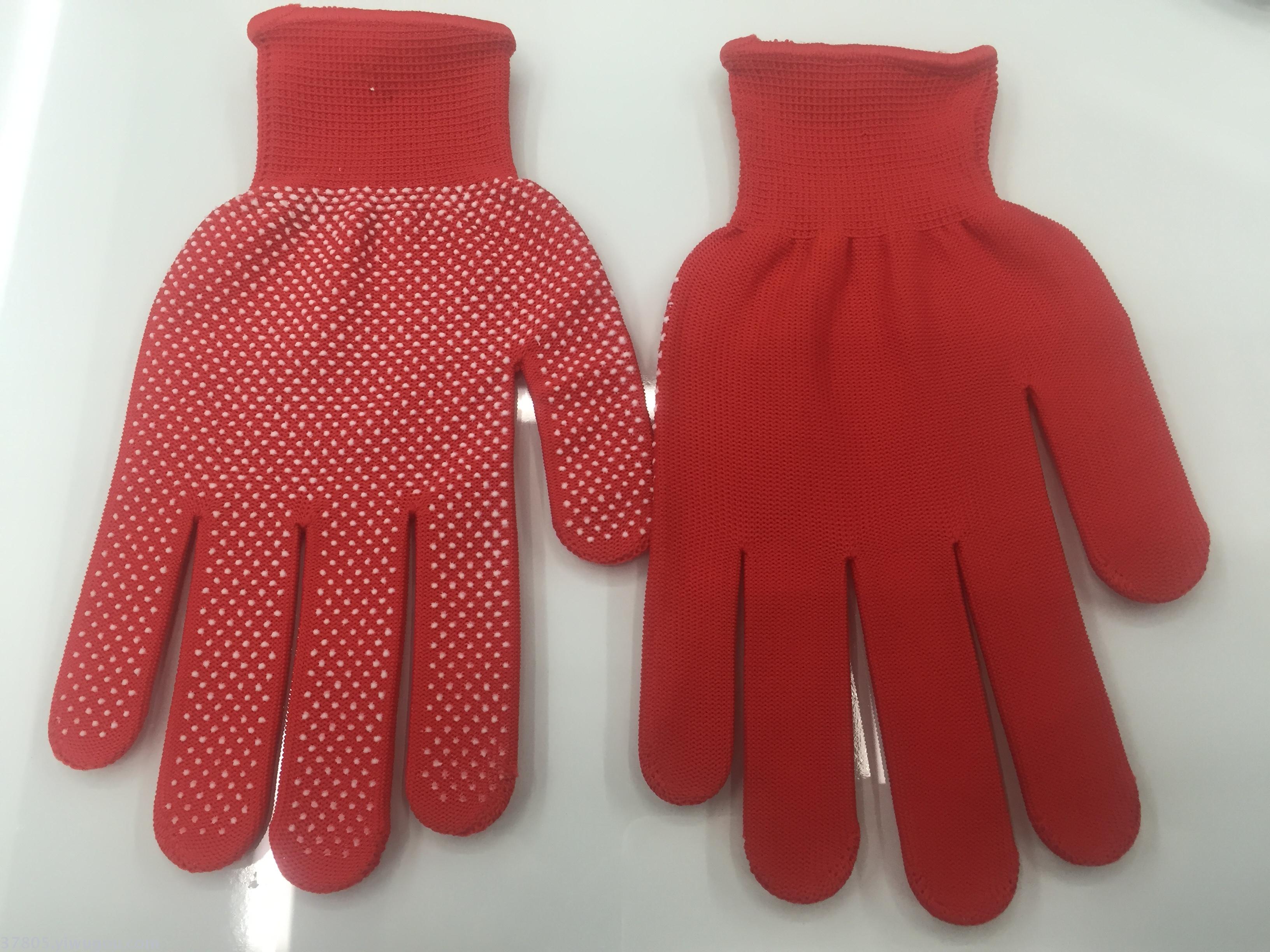 Hengjia 13-needle NYLON rubber gloves Non-slip gardening gloves colorful beads gloves outdoor sports gloves