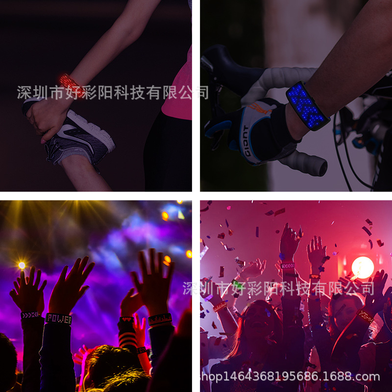 Factory Direct Sales Cross-Border Led Bracelet Nightclub Bar Party Cheering Props Text Moving Picture Luminous Display Bracelet
