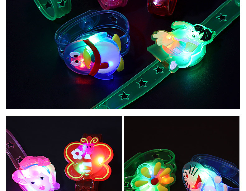 Flash Wristband Luminous Cartoon Bracelet Luminous Watch Band Cartoon Bracelet Flash Toy Factory Wholesale