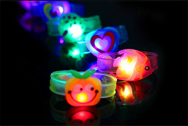 Flash Wristband Luminous Cartoon Bracelet Luminous Watch Band Cartoon Bracelet Flash Toy Factory Wholesale