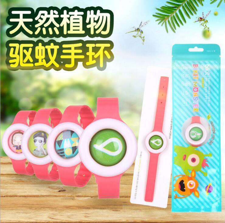 Cartoon Flash Mosquito Repellent Bracelet Luminous Anti-Mosquito Watch Mosquito Repellent Patch Children&#039;s Luminous Watch Mosquito Repellent Buckle Stall