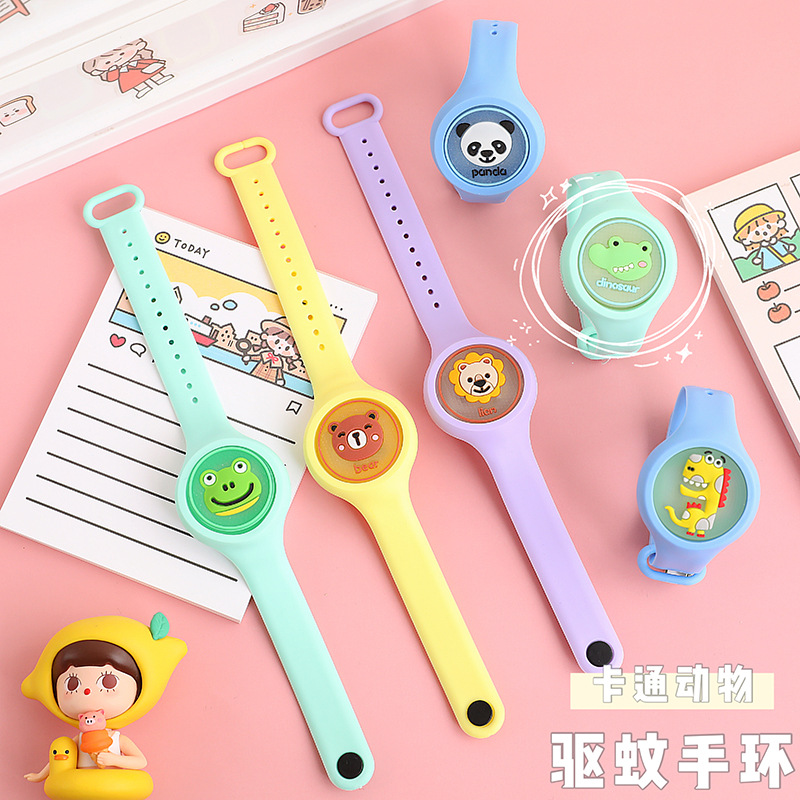 Cartoon Flash Mosquito Repellent Bracelet Luminous Anti-Mosquito Watch Mosquito Repellent Patch Children&#039;s Luminous Watch Mosquito Repellent Buckle Stall