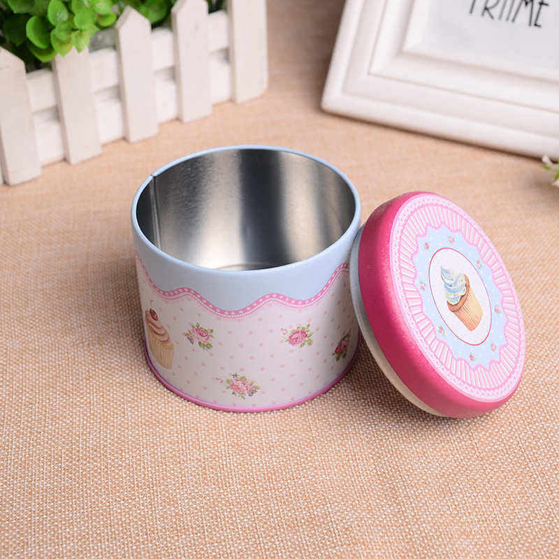 Hot circular tin box tin chocolate packaging box cartoon candy box can be customized pattern Hot circular tin box tin chocolate packaging box cartoon candy box can be customized pattern
