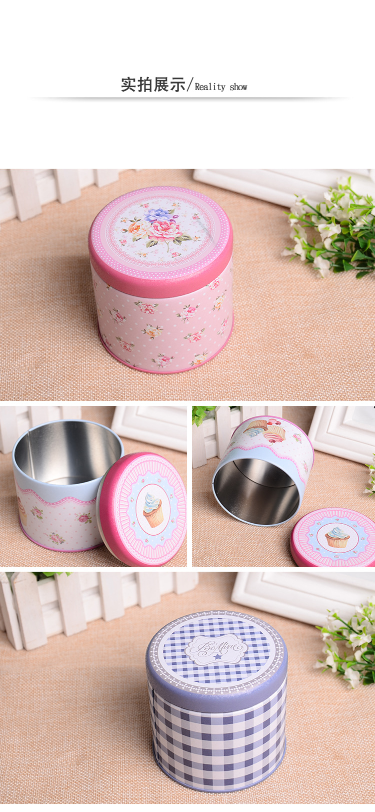 Hot circular tin box tin chocolate packaging box cartoon candy box can be customized pattern Hot circular tin box tin chocolate packaging box cartoon candy box can be customized pattern