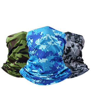 Summer Headgear Riding Outdoor Sports Fishing with Hat Brim Ice Silk Sweat-Absorbent Breathable Sun Protection Mask