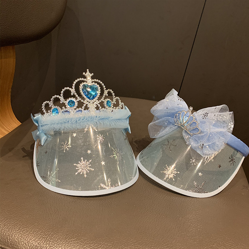 New Korean Style Summer Outdoor Cute Crown Children Casual Hat Thin Sports Bow Sunhat Female Sun Protection