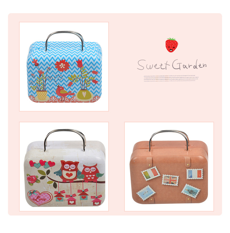 Fashion unique creative suitcase packaging box metal box chocolate tin box gift box wedding candy box Fashion unique creative suitcase packaging box metal box chocolate tin box gift box wedding candy box