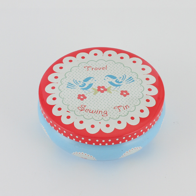 Wholesale happy candy box circular receiving box tinplate exquisite cookies and snacks receiving box manufacturers direct sales Wholesale happy candy box circular receiving box tinplate exquisite cookies and snacks receiving box manufacturers direct sales