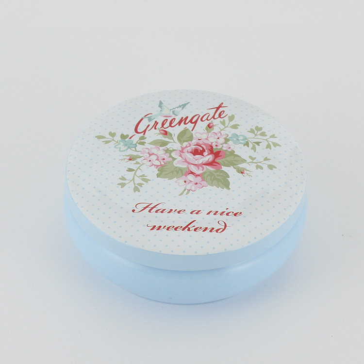 Wholesale happy candy box circular receiving box tinplate exquisite cookies and snacks receiving box manufacturers direct sales Wholesale happy candy box circular receiving box tinplate exquisite cookies and snacks receiving box manufacturers direct sales