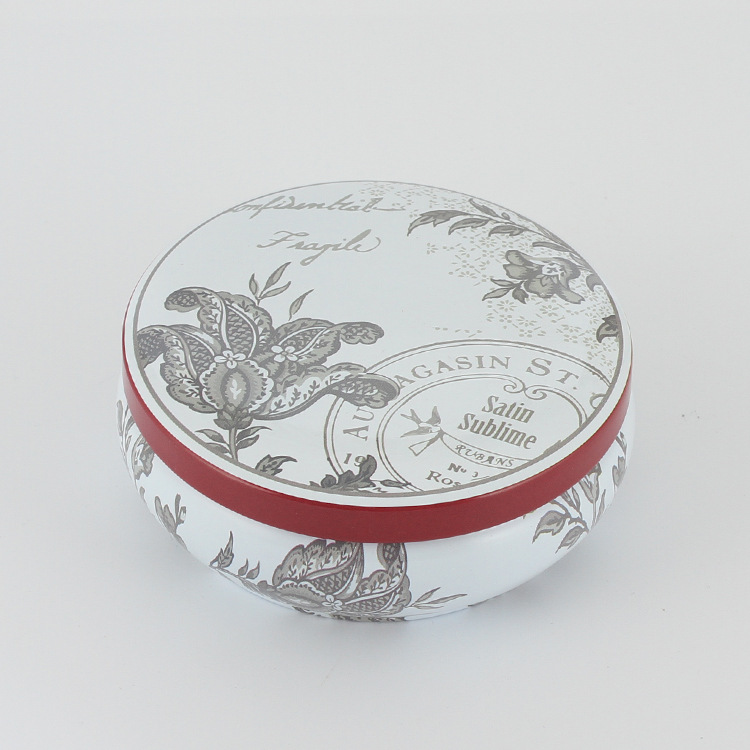 Wholesale happy candy box circular receiving box tinplate exquisite cookies and snacks receiving box manufacturers direct sales Wholesale happy candy box circular receiving box tinplate exquisite cookies and snacks receiving box manufacturers direct sales