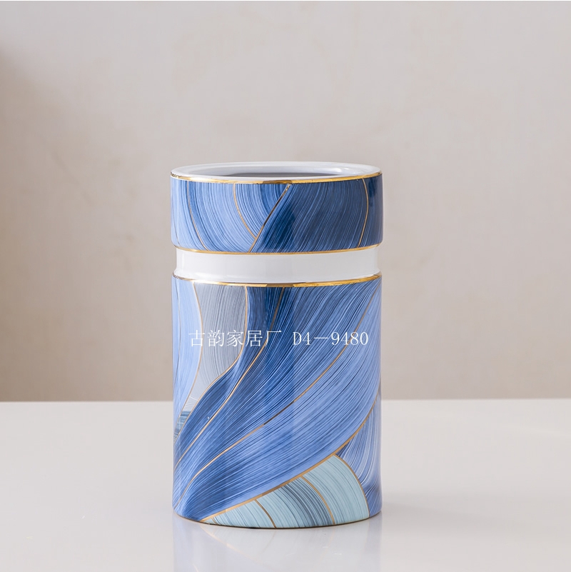 Guyun Factory Direct Blue Ribbon Ceramic Crafts Light Luxury Decoration Handmade Horse High Temperature Vase Candy Box Guyun Factory Direct Blue Ribbon Ceramic Crafts Light Luxury Decoration Handmade Horse High Temperature Vase Candy Box