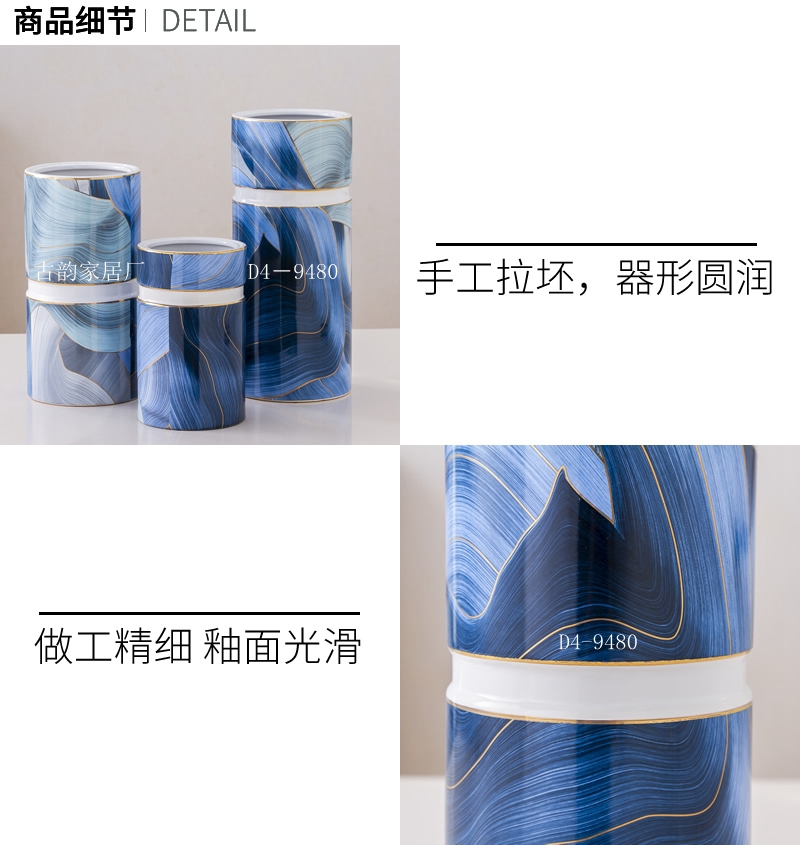 Guyun Factory Direct Blue Ribbon Ceramic Crafts Light Luxury Decoration Handmade Horse High Temperature Vase Candy Box Guyun Factory Direct Blue Ribbon Ceramic Crafts Light Luxury Decoration Handmade Horse High Temperature Vase Candy Box
