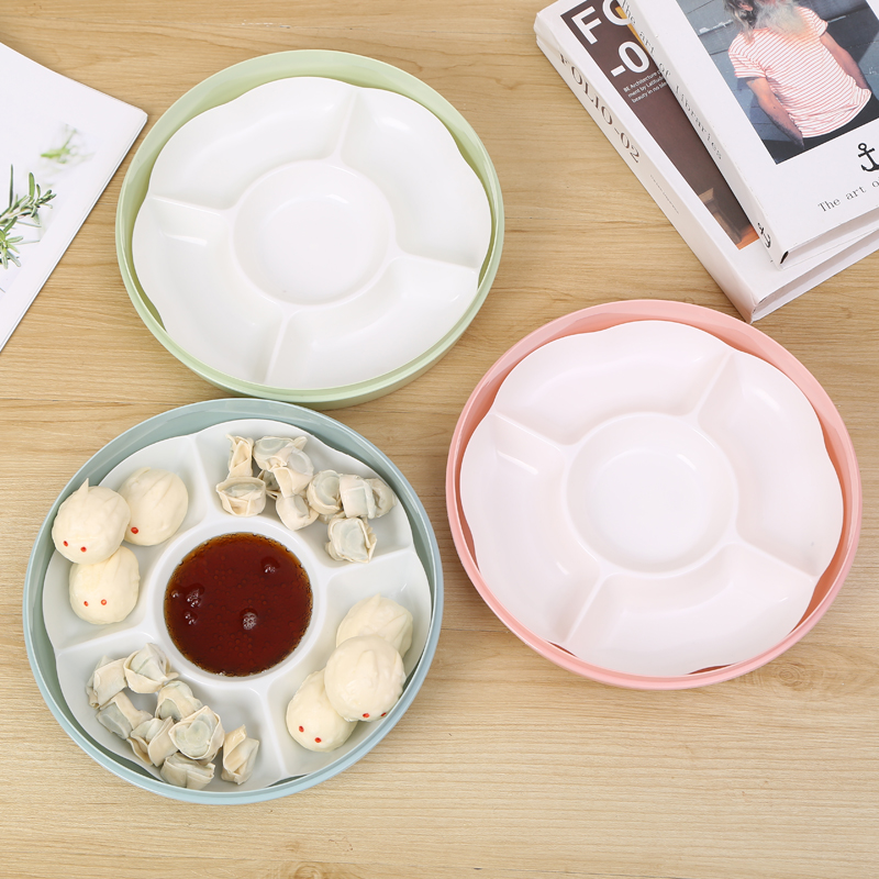 Round one Big four Five box design tray with a lid candy box Household split Bar Snacks Living room Melon seed box