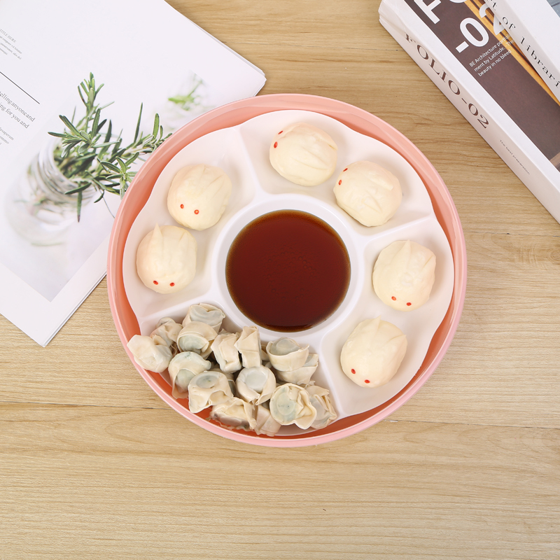 Round one Big four Five box design tray with a lid candy box Household split Bar Snacks Living room Melon seed box