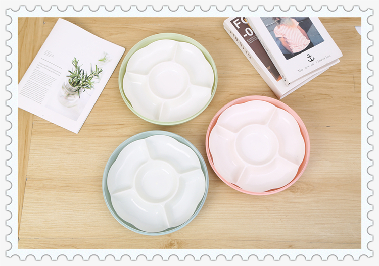 Round one Big four Five box design tray with a lid candy box Household split Bar Snacks Living room Melon seed box