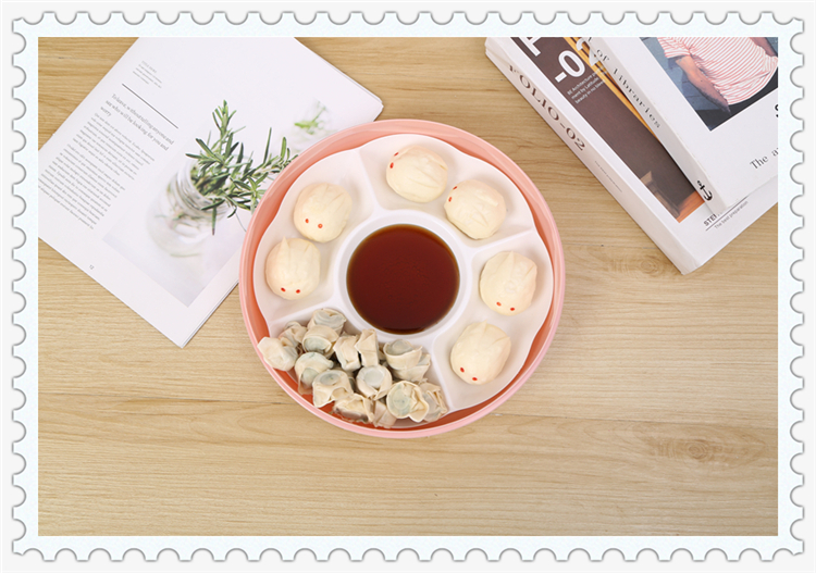 Round one Big four Five box design tray with a lid candy box Household split Bar Snacks Living room Melon seed box