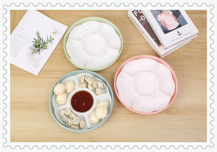 Round one Big four Five box design tray with a lid candy box Household split Bar Snacks Living room Melon seed box