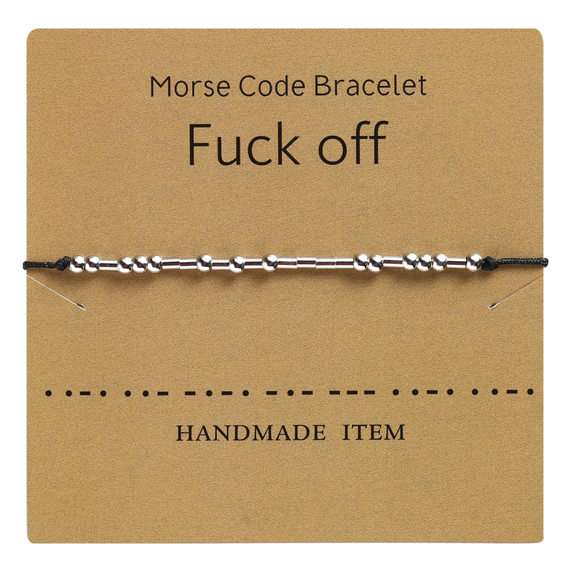 Cross-Border Hot Sale Moss Password Letters and Numbers Couple Bracelet Moss Password Bracelet Wrist Ring