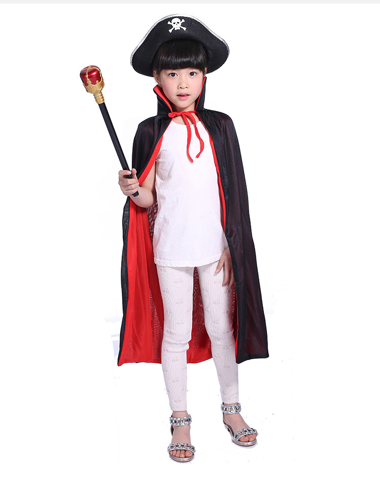 Cross-border Halloween party costumes for children five-star cape cape witch hat set cape Korea