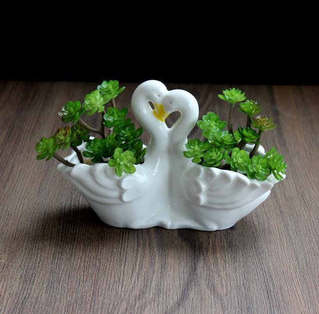 Ceramic Swan Flower Pot Wholesale Small Gardening Creative Flower Pot Simple Succulent Flower Pot Desktop Pot Ceramic Swan Flower Pot Wholesale Small Gardening Creative Flower Pot Simple Succulent Flower Pot Desktop Pot