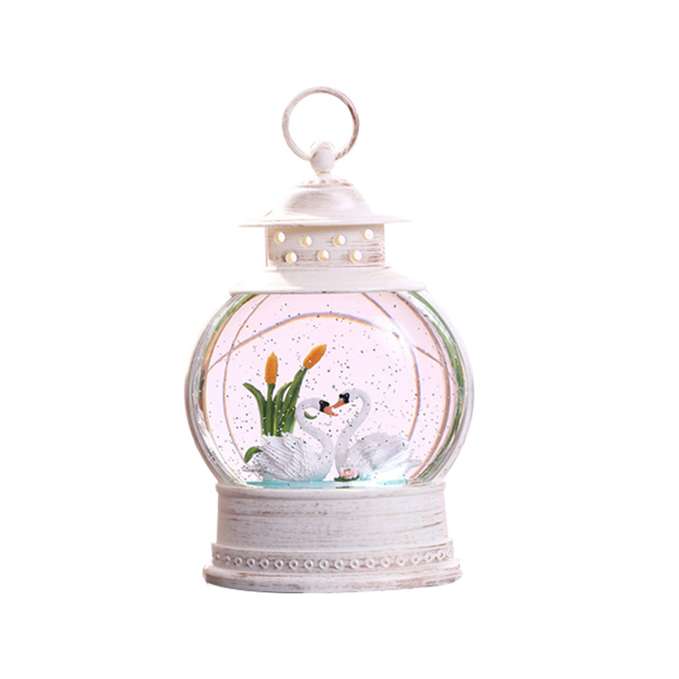 Factory customized hot sale white base resin swan Valentine&#039;