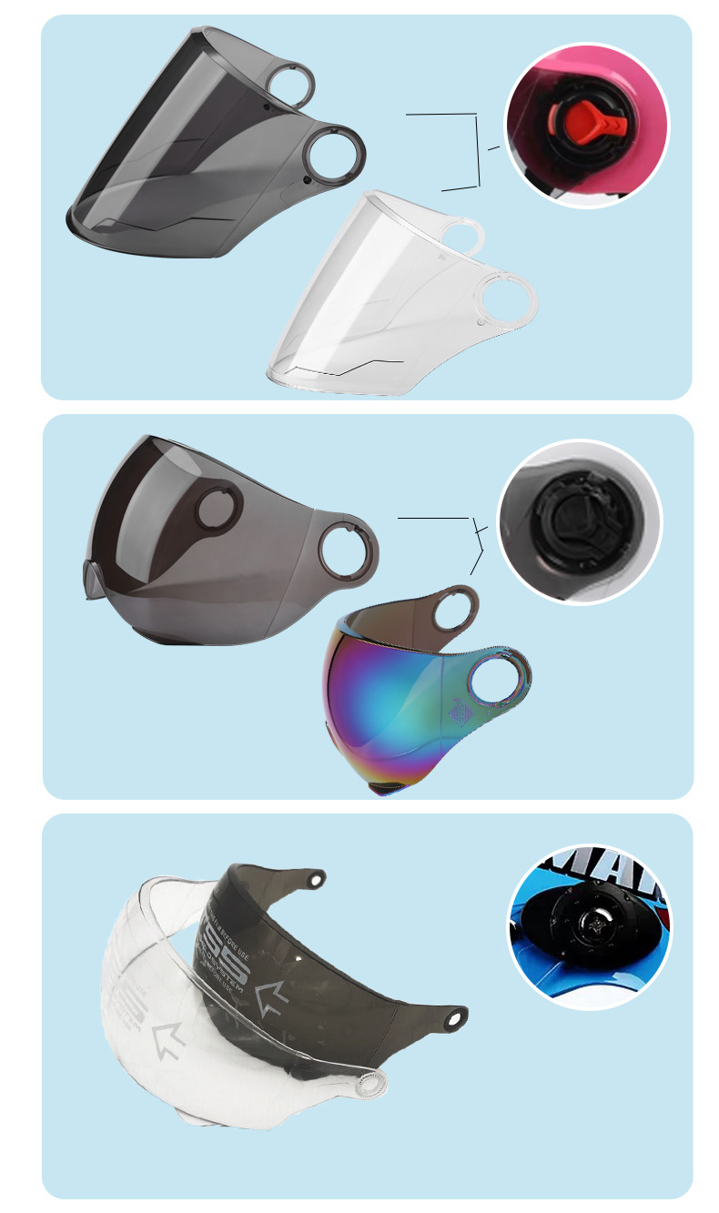 Factory Lens Wholesale Electric Bicycle Helmet Accessories Windshield Sun Block and Dustproof PC HD Mask Glass Lens in Stock Factory Lens Wholesale Electric Bicycle Helmet Accessories Windshield Sun Block and Dustproof PC HD Mask Glass Lens in Stock