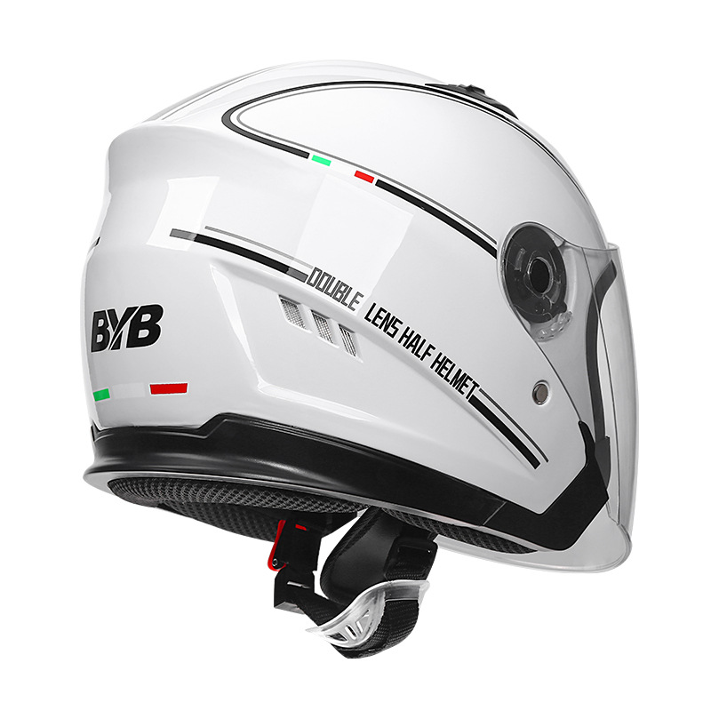 BYB 730 New Electric Bicycle Helmet Motorcycle Helmet Riding Helmet Motorcycle Double Lens Helmet