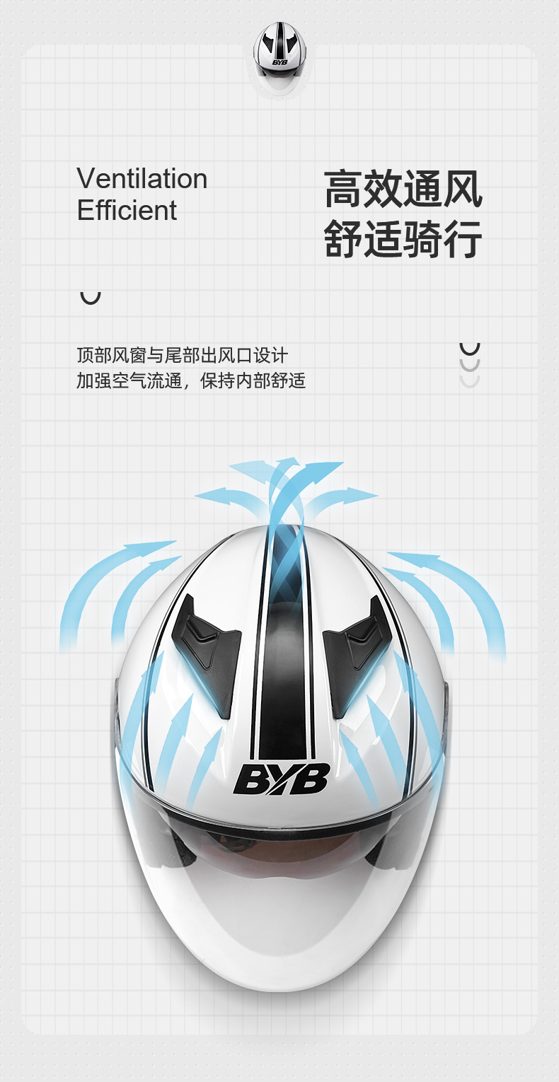 BYB 730 New Electric Bicycle Helmet Motorcycle Helmet Riding Helmet Motorcycle Double Lens Helmet BYB 730 New Electric Bicycle Helmet Motorcycle Helmet Riding Helmet Motorcycle Double Lens Helmet