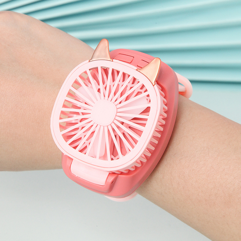 New Watch Fan Second Generation Children&#039;s Cartoon Handheld Wrist Fan Children&#039;s Day Gift Toys Logo