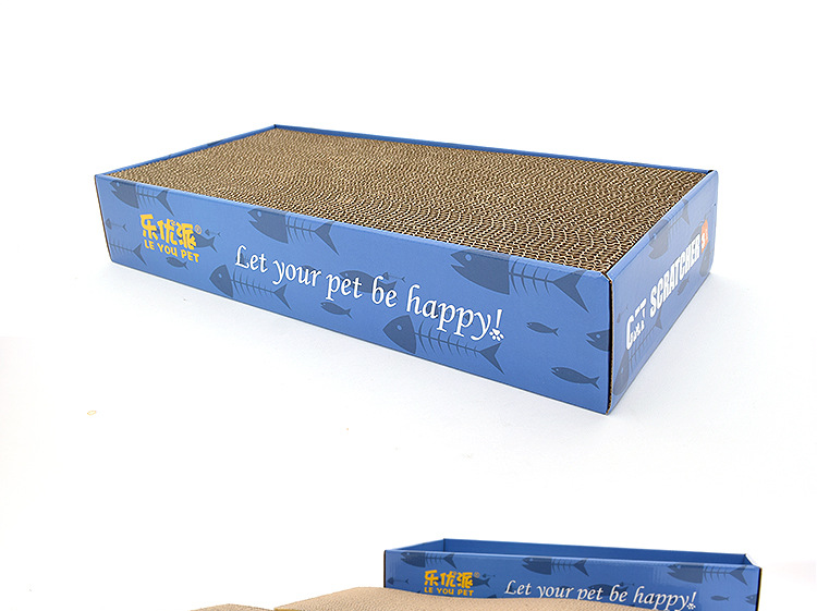 Leyoupai Boxed Double-Sided Three-Piece Flat Plate Cat Toy Cat Grinding Claw Cat-Related Products Corrugated Paper Cat Scratch Board