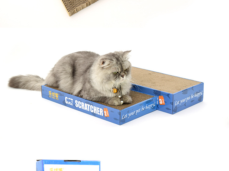 Leyoupai Boxed Double-Sided Three-Piece Flat Plate Cat Toy Cat Grinding Claw Cat-Related Products Corrugated Paper Cat Scratch Board
