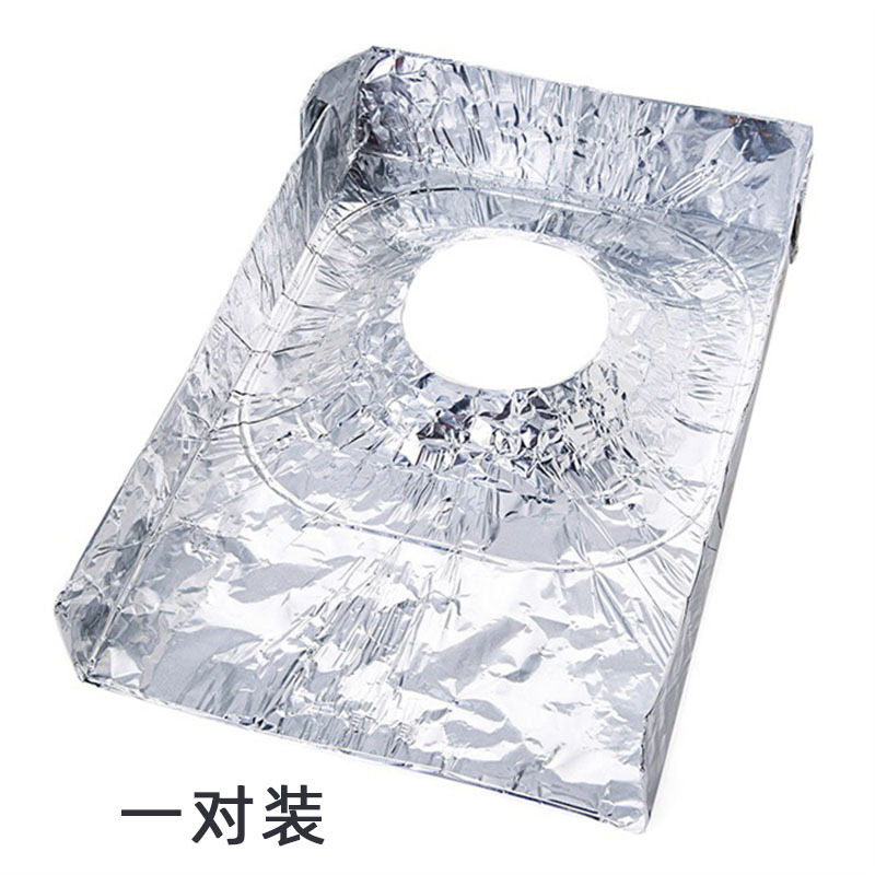 Kitchen Gas Stove Oil Baffle Plate Mat Anti-Oil Mat Aluminum Foil Tinfoil 2 Pieces Gas Stove Anti-Oil Paper in Stock