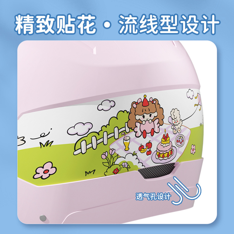 3C Certified New Children&#039;s Helmet Electric Bicycle Helmet Motorcycle Helmet Cartoon Half Helmet Summer Helmet Four Seasons
