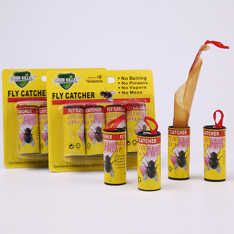 Factory Wholesale Fly Coil Strong Fly Paper Fly Trapping Sticky Fly Roll Fly Paper Fly Sticky Plate