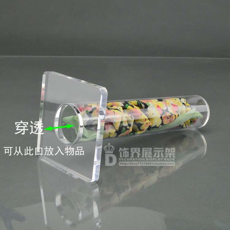 Headdress Flower Display Stand Sunshade Silk Scarf Dust Cover Display Stand round Tube Facing Pillar