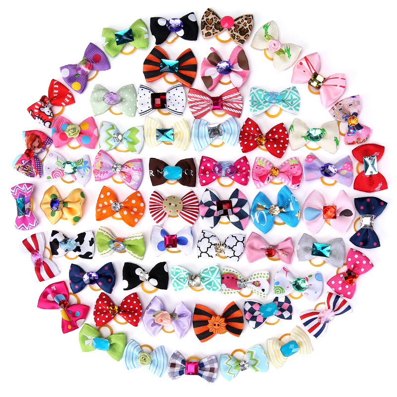 100 PcsBag Shenzhen Pet Supplies Whole Summer Christmas Pet Headdress Flower Cute Cat Dog Hair Accessories