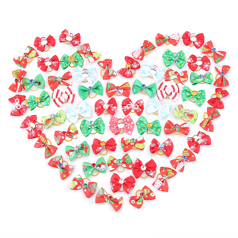 100 PcsBag Shenzhen Pet Supplies Whole Summer Christmas Pet Headdress Flower Cute Cat Dog Hair Accessories