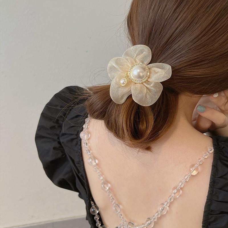 Headdress Organza SUNFLOWER Hair Band Girls Hair Band Hair Accessories Hair Ring Pearl Hair Rope Flower accessories