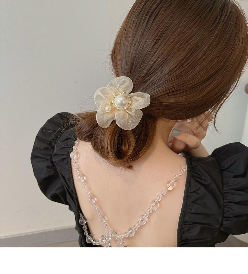 Headdress Organza SUNFLOWER Hair Band Girls Hair Band Hair Accessories Hair Ring Pearl Hair Rope Flower accessories